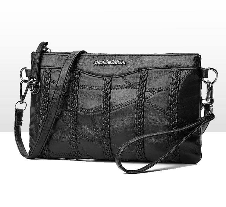 PU-Leder Damen Crossbody Clutch mit geräumigem Innenfach