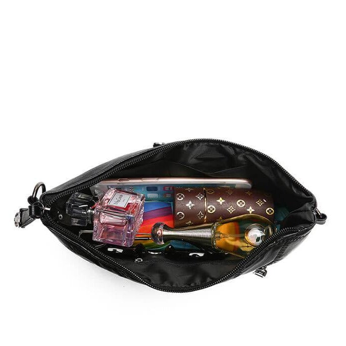 PU-Leder Damen Crossbody Clutch mit geräumigem Innenfach