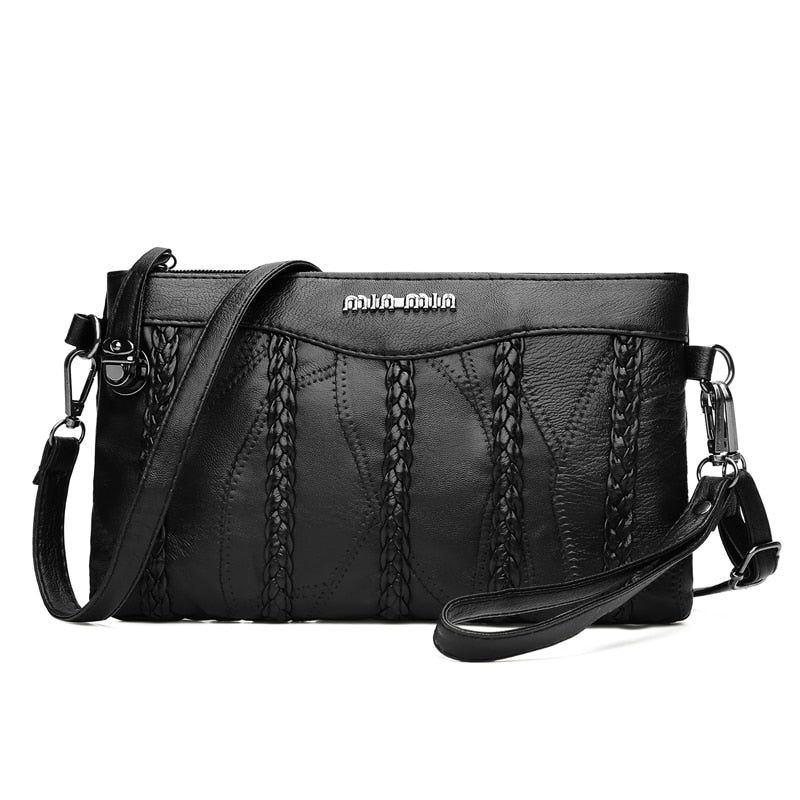 PU-Leder Damen Crossbody Clutch mit geräumigem Innenfach