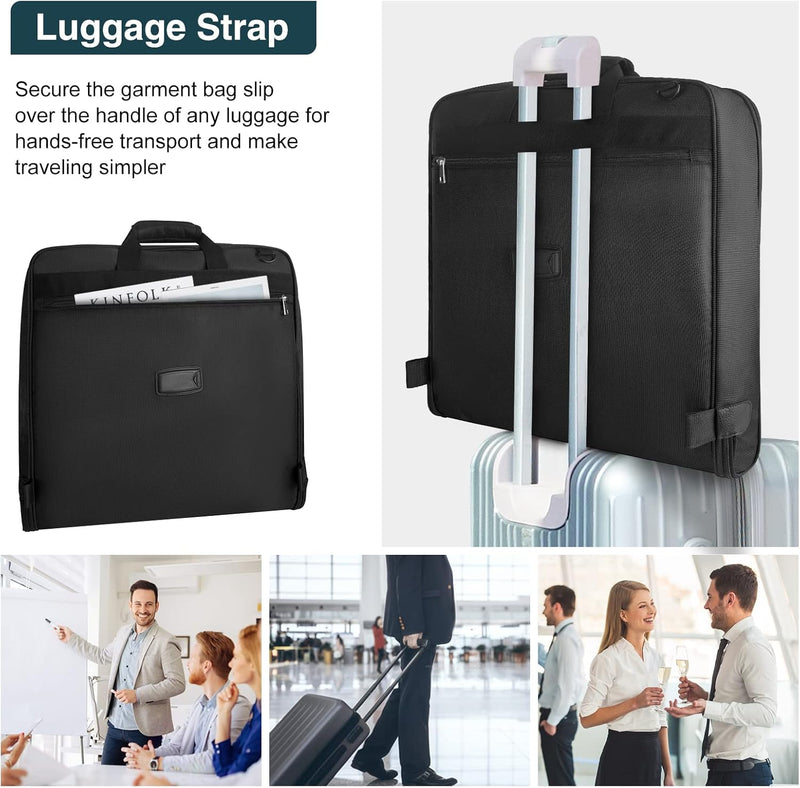 Faltbare wasserdichte Reisekleidertragetasche – Handgepäck Kleiderorganizer mit Gurt