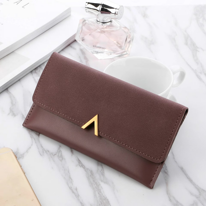 Veloursleder Geldbörse | Groß & Modern