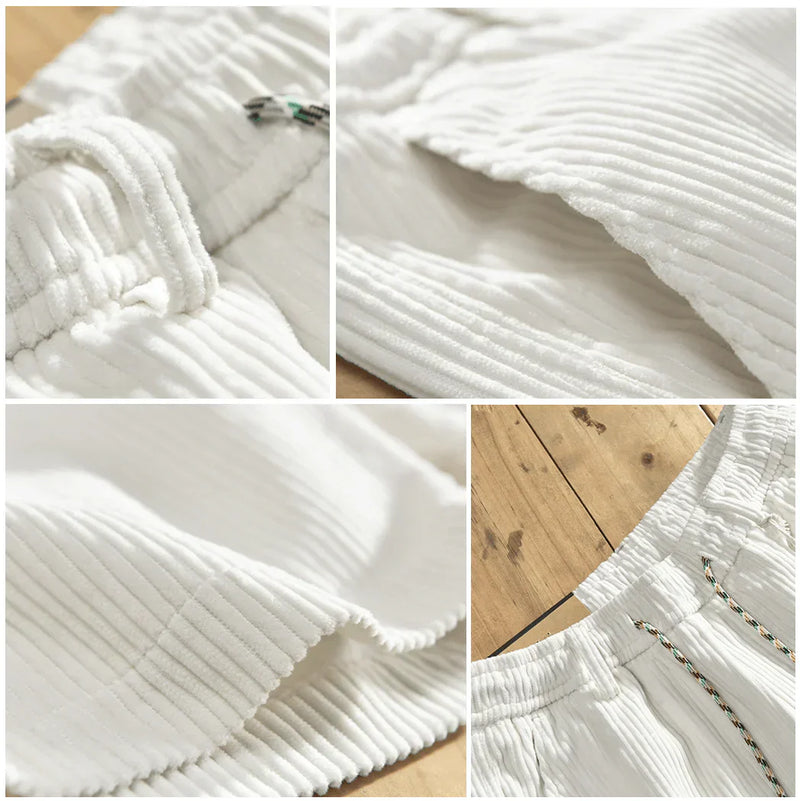 Zomer heren katoenen shorts met trekkoord – Leon