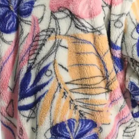 Warmer Damenmantel mit Kapuze und Blumenmuster - Elira
