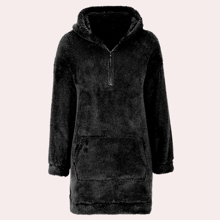 Weicher warmer Winterpullover mit Reißverschluss für Damen - Maëlle