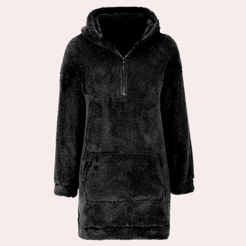 Weicher warmer Winterpullover mit Reißverschluss für Damen - Maëlle