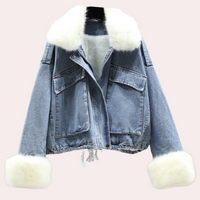 Warme Denim-Winterjacke für Damen - Mira