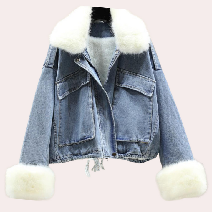 Warme Denim-Winterjacke für Damen - Mira