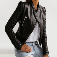 Olive Leder Bikerjacke | Cool & Stilvoll
