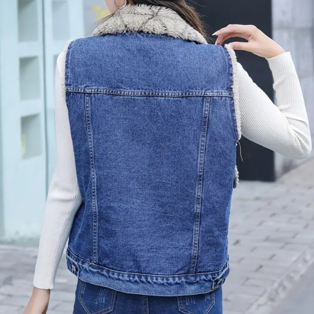 Moderne Denim-Weste für Damen - Noa
