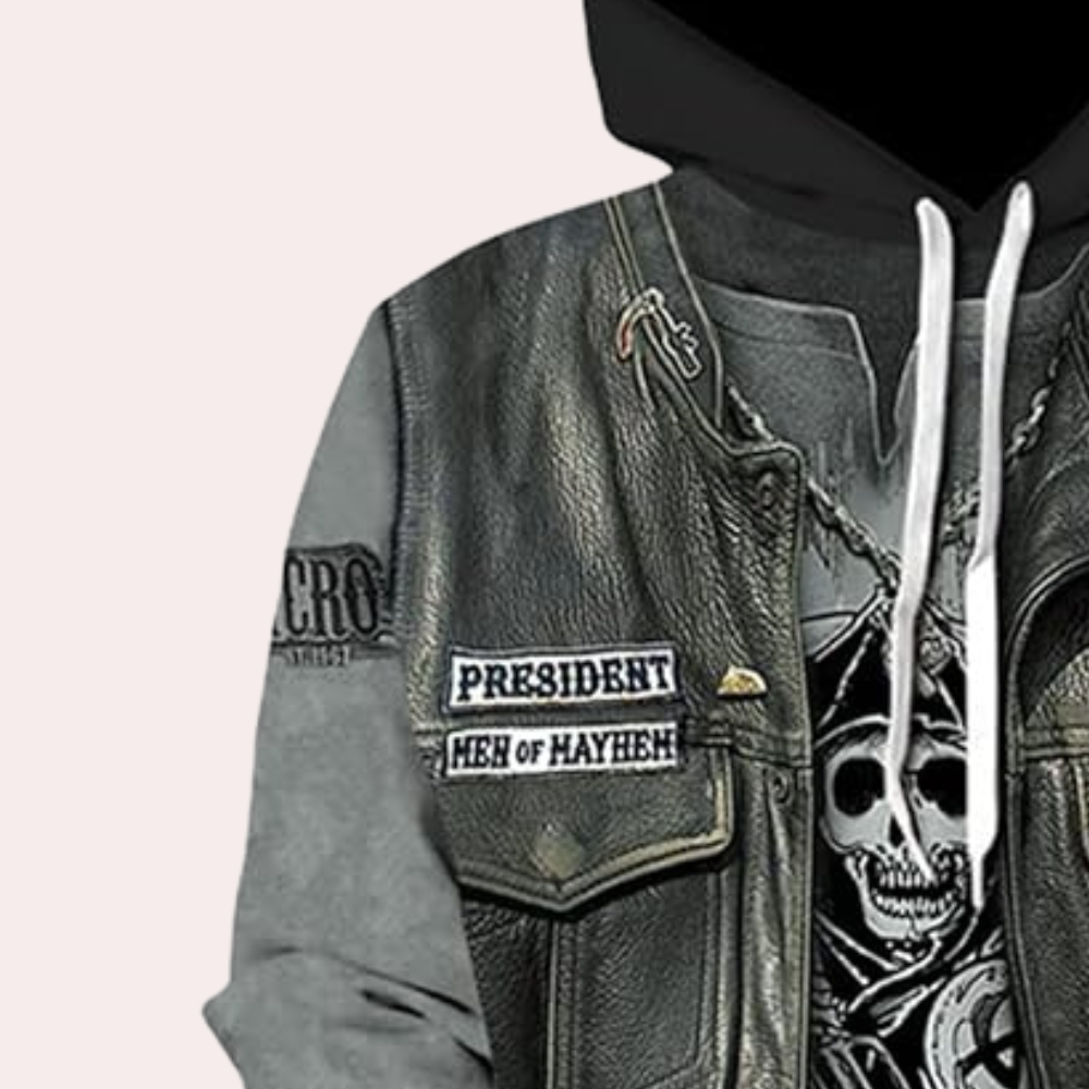 Lässiger Hoodie mit einzigartigem Print für Herren - Mason