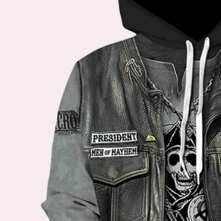 Lässiger Hoodie mit einzigartigem Print für Herren - Mason