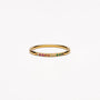 Goldener Ring mit Bunten Steinen - Solene