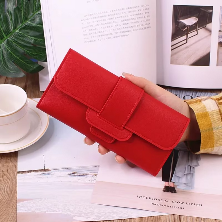 Minimalistische Lange Leder Geldbörse | Einfach & Trendy