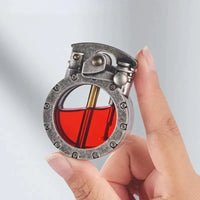 Vintage-Style Rocker Lighter, Windproof Transparent Tank 2