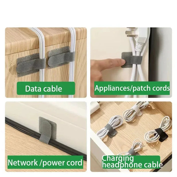 Selbstklebende wiederverwendbare Kabelbinder – Organisationsstreifen für Kabel und Drähte