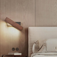 Houten LED-Wandlamp met Draaifunctie - Twilight Pivot