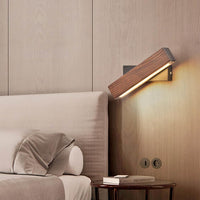 Houten LED-Wandlamp met Draaifunctie - Twilight Pivot