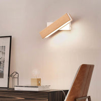 Houten LED-Wandlamp met Draaifunctie - Twilight Pivot