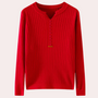 V-Ausschnitt Pullover mit Knopfdetails für Damen - Marit