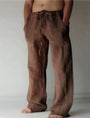 Weite Herren-Leinenhose mit weitem Schnitt für den Sommer - Elias