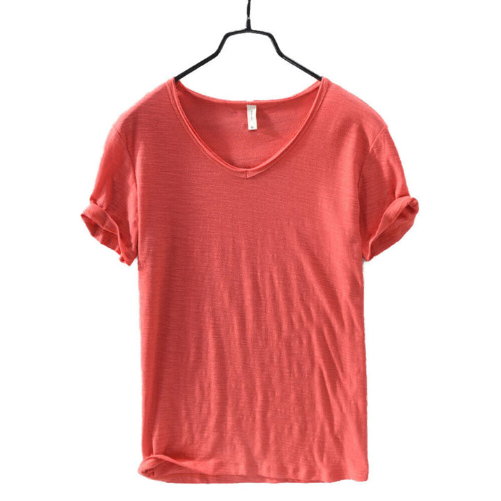 Heren V-hals Linnen Shirt - Luca