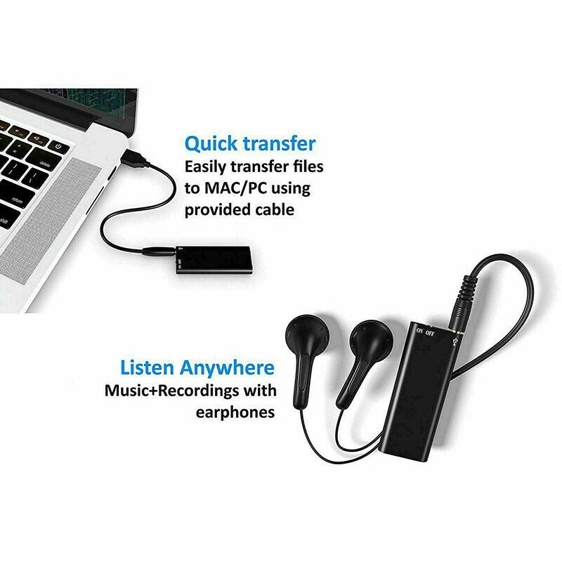 Mini-taalrecorder met 8GB opslag & U-Schijf-functie – Vokaro