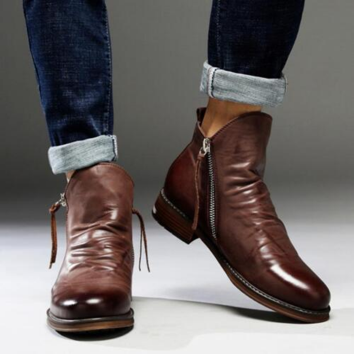 Stilvolle Leder Herrenstiefel - Milan