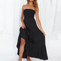Off-Shoulder Maxi-Kleid mit Spitzen-Details – Isaline