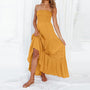 Off-Shoulder Maxi-Kleid mit Spitzen-Details – Isaline