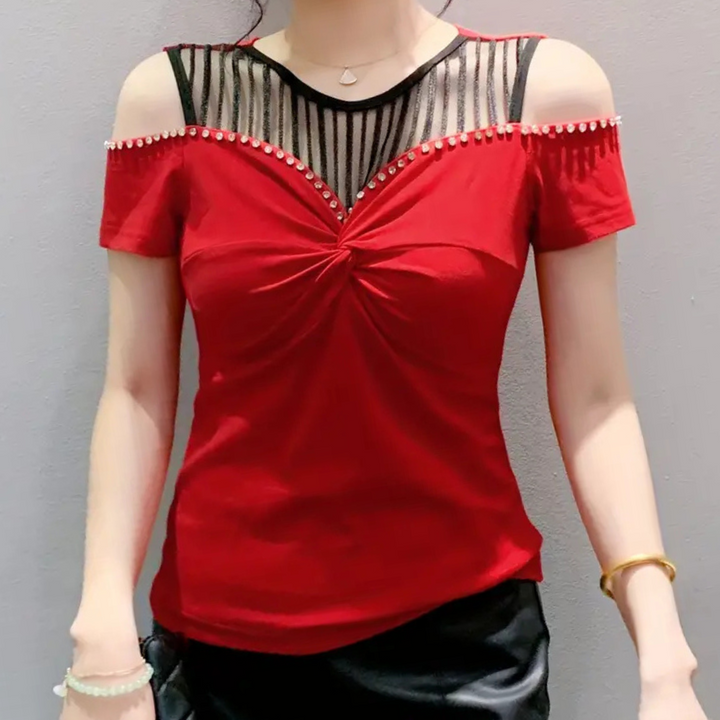 Trendy Cold-Shoulder Top voor Dames - Fenna