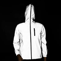 Hochreflektierende und wasserdichte Unisex-Regenjacke - LumiSafe