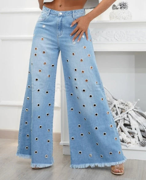 Retro Komfort High-Rise Flared Jeans - Leona