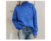 Bequemer gestrickter Pullover mit Rollkragen - Elise