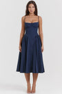 Stilvolles Sommerkleid mit Spaghettiträgern und Taillenkorsett - Mira
