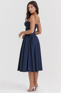 Stilvolles Sommerkleid mit Spaghettiträgern und Taillenkorsett - Mira