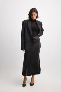Satinrock mit hoher Taille – Elena