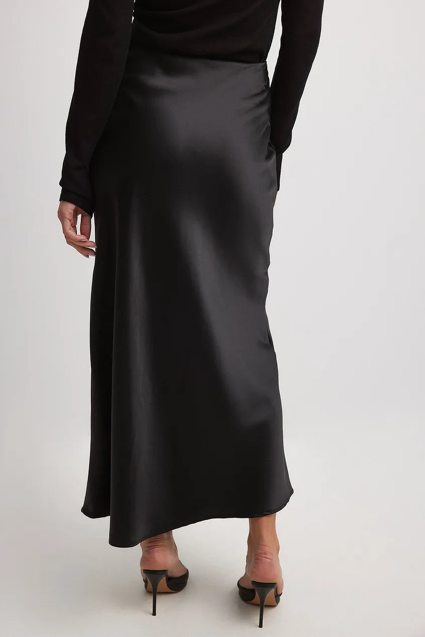 Satinrock mit hoher Taille – Elena