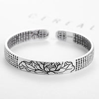 Silver Serenity Lotus bracelet