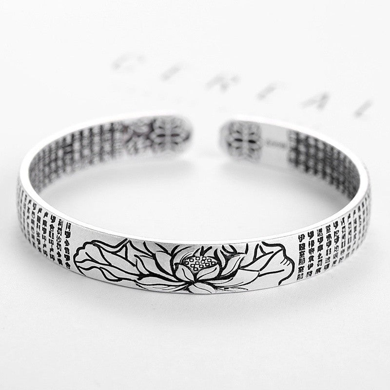 Silver Serenity Lotus bracelet