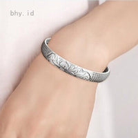 Silver Serenity Lotus bracelet