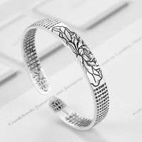 Silver Serenity Lotus bracelet