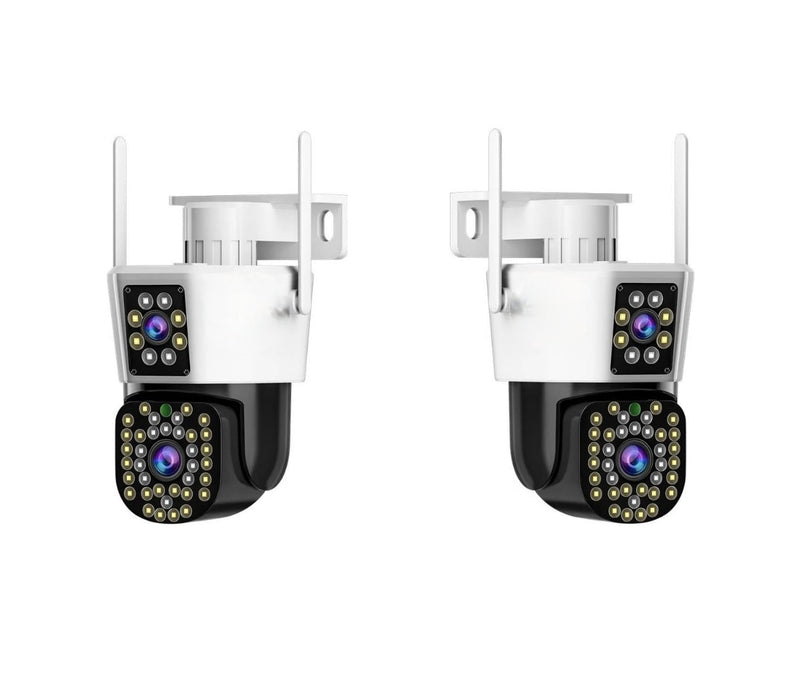 Set aus 2 Sicherheitskameras mit Doppelobjektiv – DualGuard Max 2-Pack