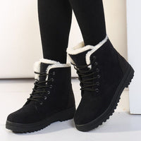 Warm Gefütterte Damen Winterstiefel mit Schnürung - Eliza Fur Boot