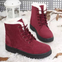 Warm Gefütterte Damen Winterstiefel mit Schnürung - Eliza Fur Boot
