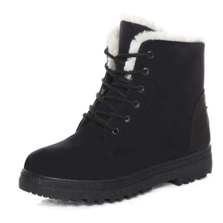 Warm Gefütterte Damen Winterstiefel mit Schnürung - Eliza Fur Boot