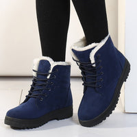 Warm Gefütterte Damen Winterstiefel mit Schnürung - Eliza Fur Boot
