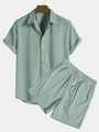 Stilvolles Herren-Sommer-Set mit Hemd und Cord-Shorts - SommerKern