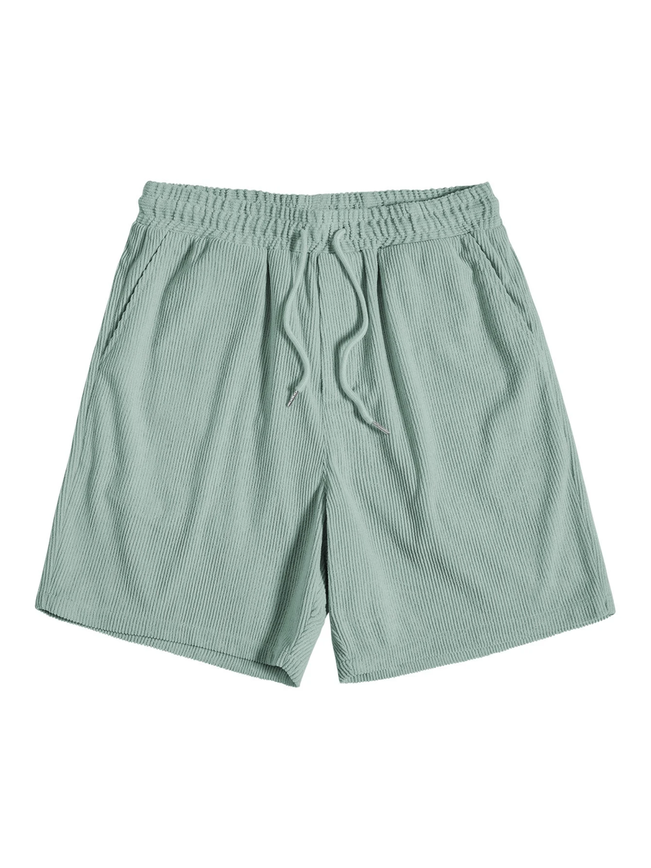 Stijlvolle heren zomer-set met shirt en corduroy shorts - SommerKern