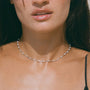 Choker mit weißen Emailleperlen - Aurielle