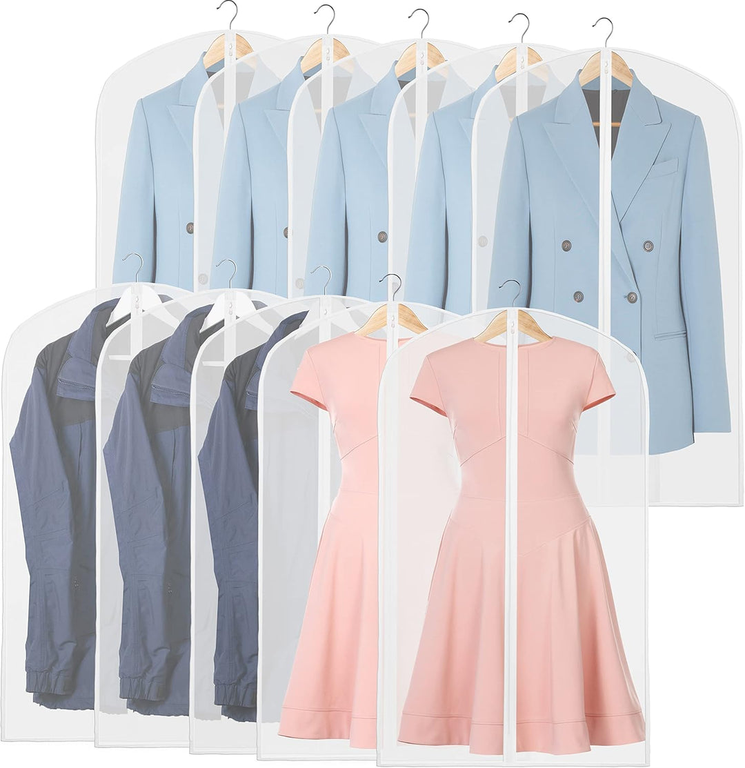 Transparent Full-Length Garment Bags – 10-Pack Storage Bags for Suits and Dresses (Buy 1, Get 1 FREE)